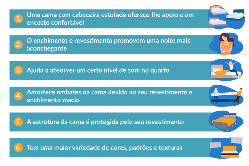 vantagens cama estofada